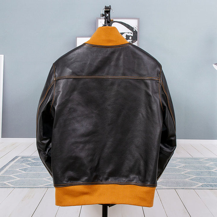 CC.100% genuine leather men jacket