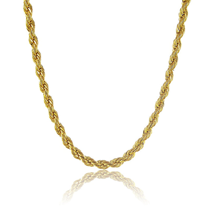 24K Pure Gold Necklace, Top Quality, Wholesale Fashion Jewelry, Gold color Necklace,