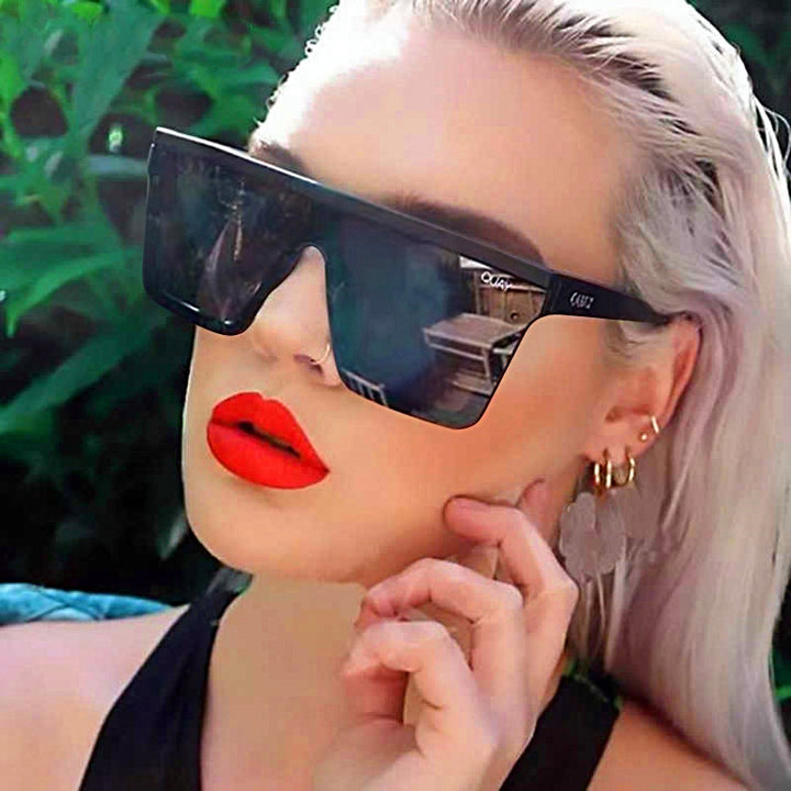 Quay Square Sunglasses for Women Oversized Flat Top Sunglasses