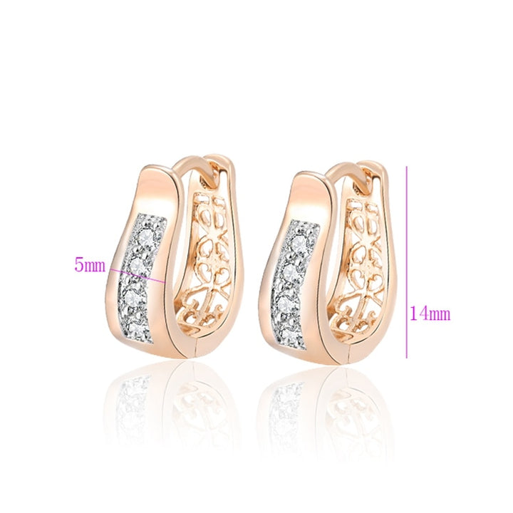 2023 Crystal Earring Gold-Color CC Hoop Earrings