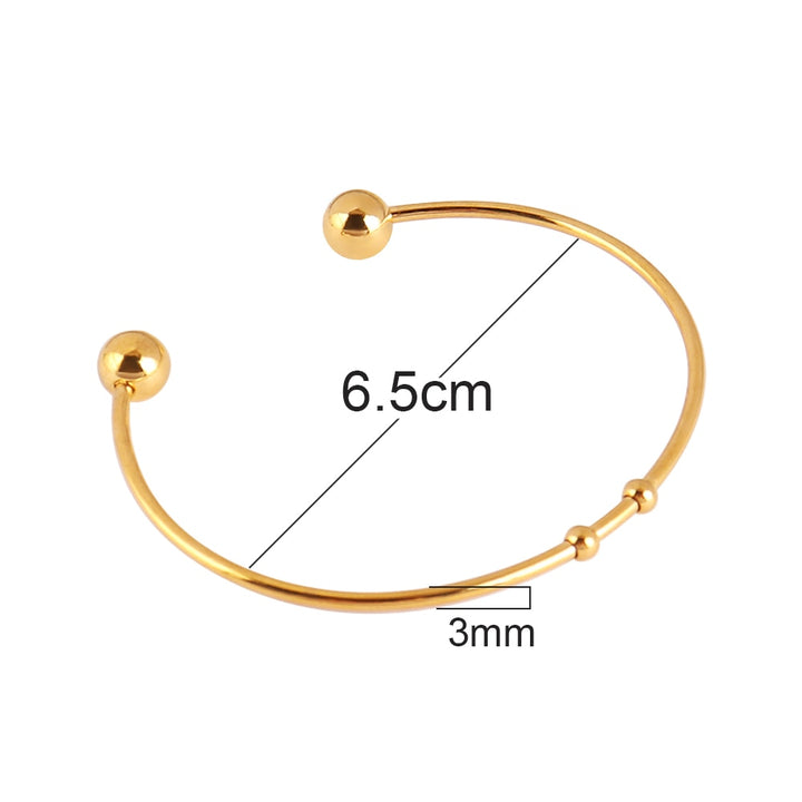 2pcs Stainless Steel Bracelet Open Bracelets Jewelry Accessories DIY Bracelet Expandable Bangles