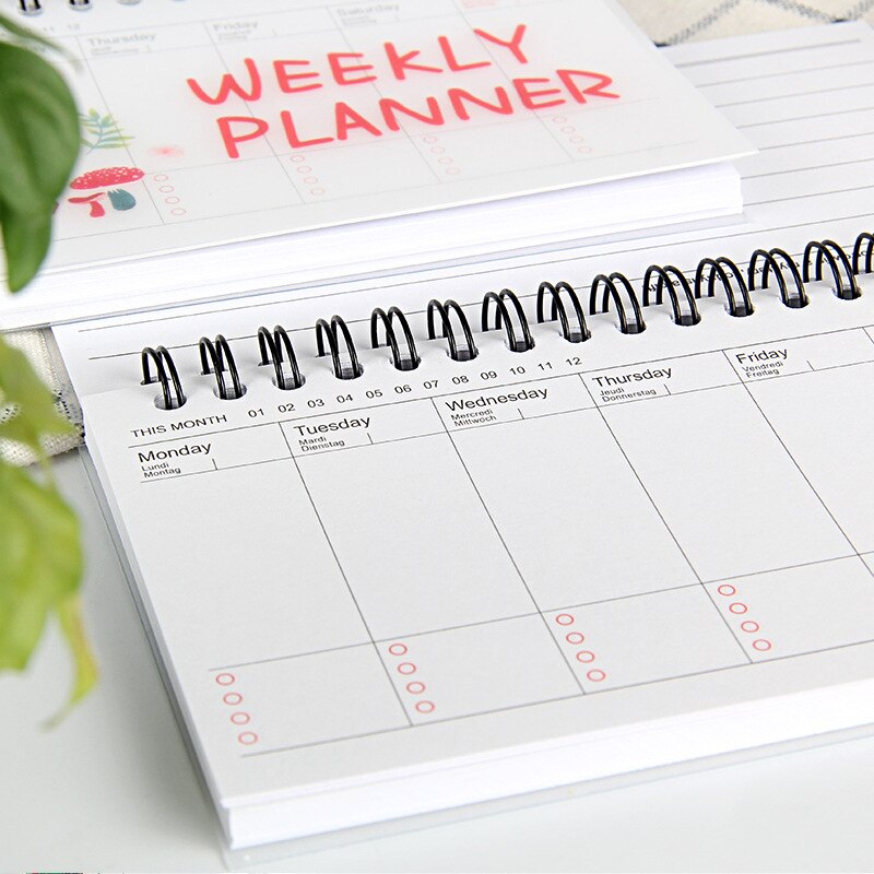 Kawaii Notebook Portable Agenda Diary Journal Weekly Monthly Planner - Pioneer Merchandise