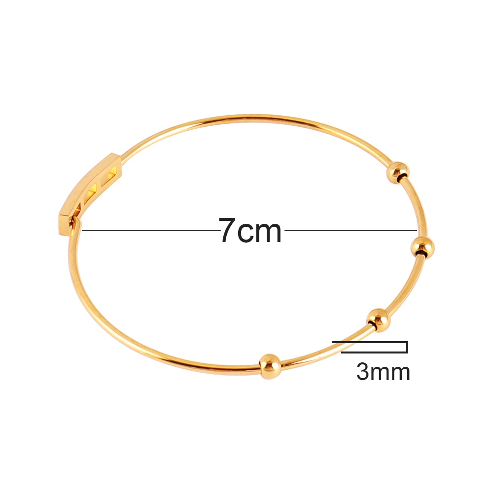 2pcs Stainless Steel Bracelet Open Bracelets Jewelry Accessories DIY Bracelet Expandable Bangles