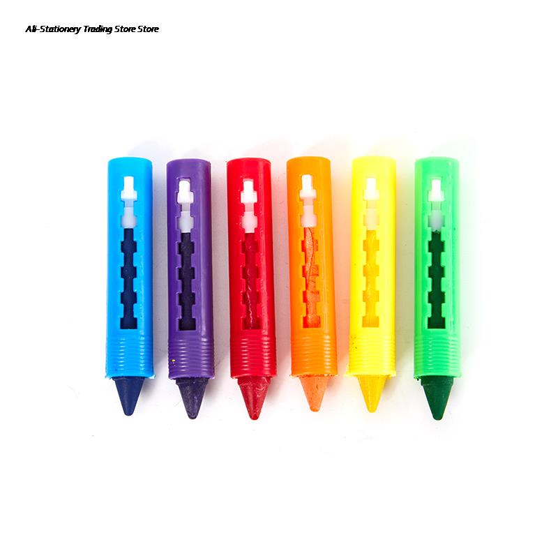 6Pcs Washable Crayon Kids Baby Bath Time Paints Drawing Pens Toy Writing utensils