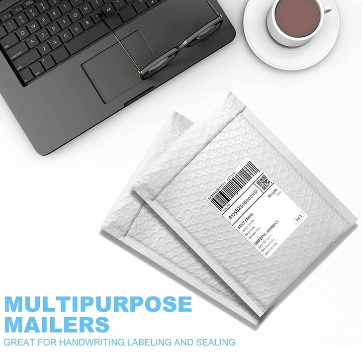 50pcs Bubble Envelopes Bag Waterproof White Foam Bubble Mailers Shipping Envelope Bags - Pioneer Merchandise