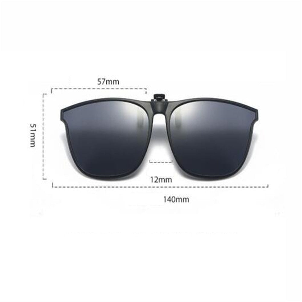 Women Sunglasses Clip-on Polarized Optical Glasses Clip Diamond Cut Mirror Sunglasses