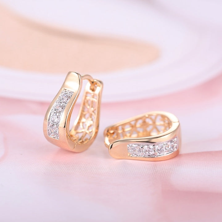 2023 Crystal Earring Gold-Color CC Hoop Earrings