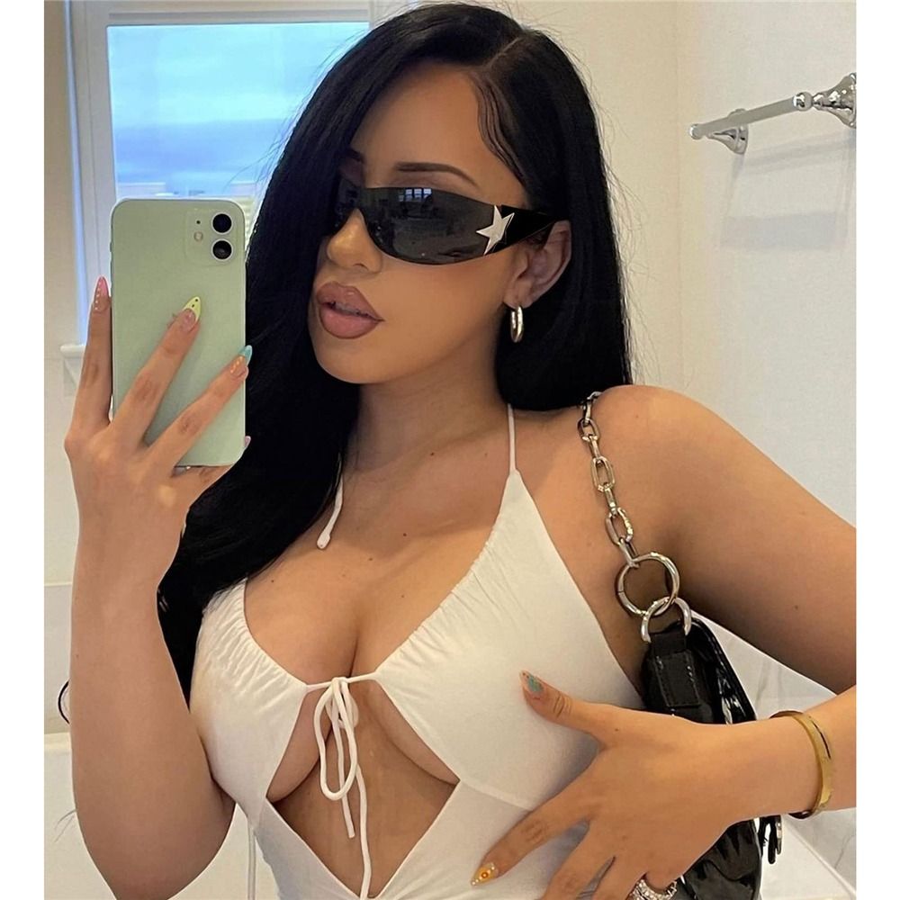 Luxury Punk Sports Sunglasses Women Brand Designer Y2K One Piece Sun Glasses