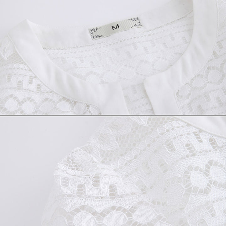 Women Clothing 2023 Ladies White Lace Blouse Summer Cardigan