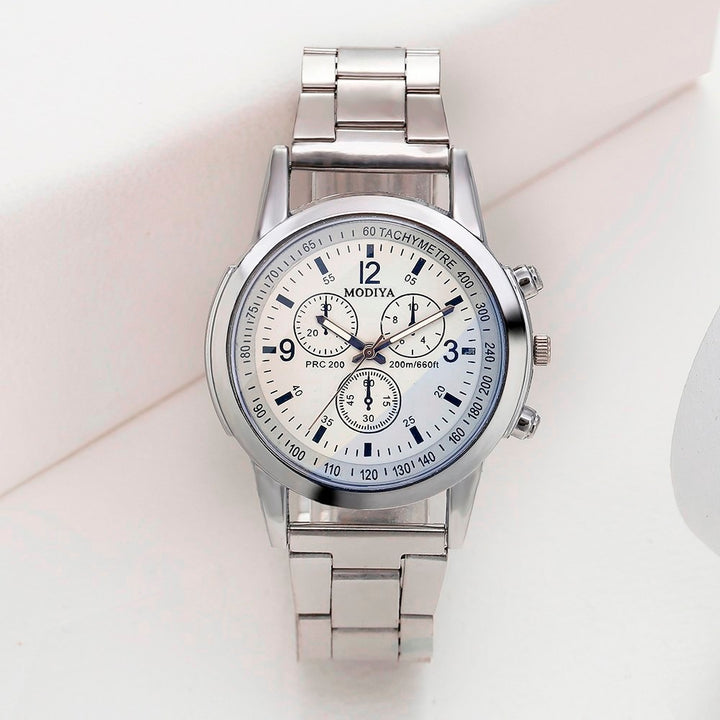 Fashion Mens Sports Watches Luxury Men Stainless Steel Quartz Wristwatch