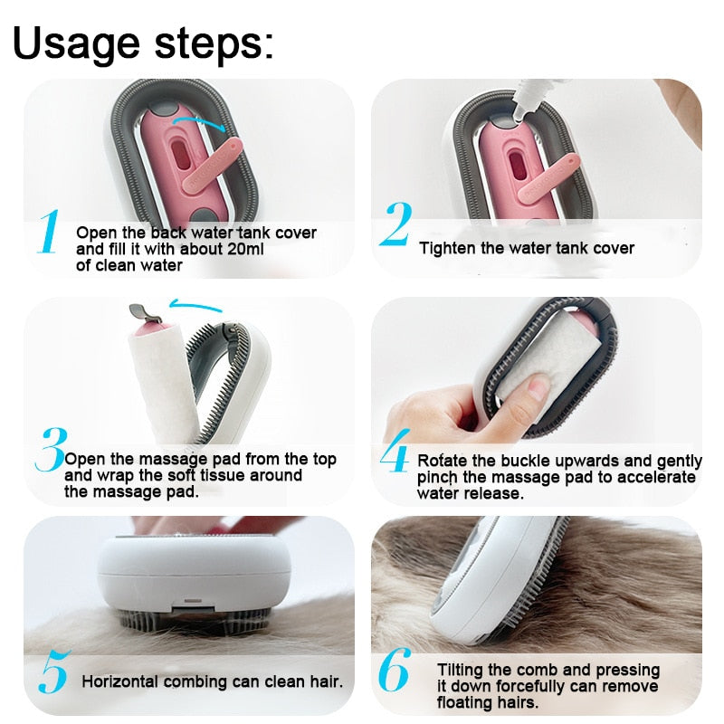 Dog General Double Side Use Floating Sticky Hair Cat Brush Pet Cleaning Supplie