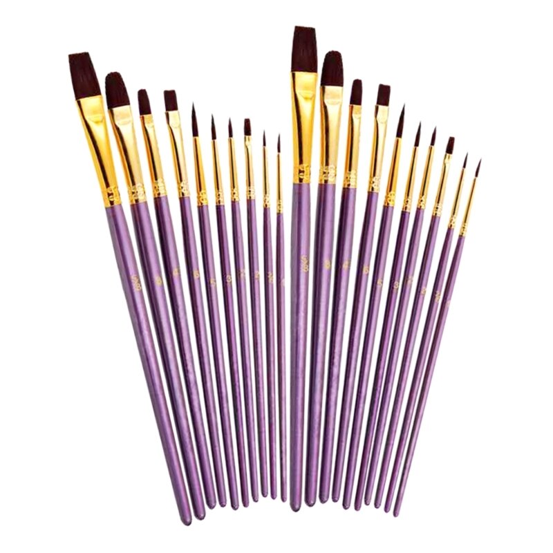 Short Wood Handles Paint Brush Set Perfect for Greater Control over Small Detail - Pioneer Merchandise