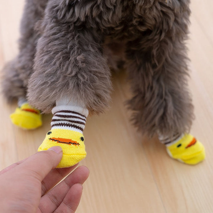 Pet Clothing Dog Socks Non-slip Foot Covers Pet Knits Anti Slip Sock Puppy