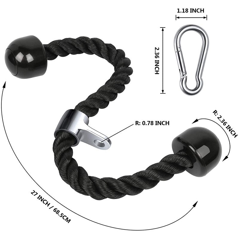 Tricep Rope Push Pull Down Cord for Bodybuilding Exercise Training Equipment