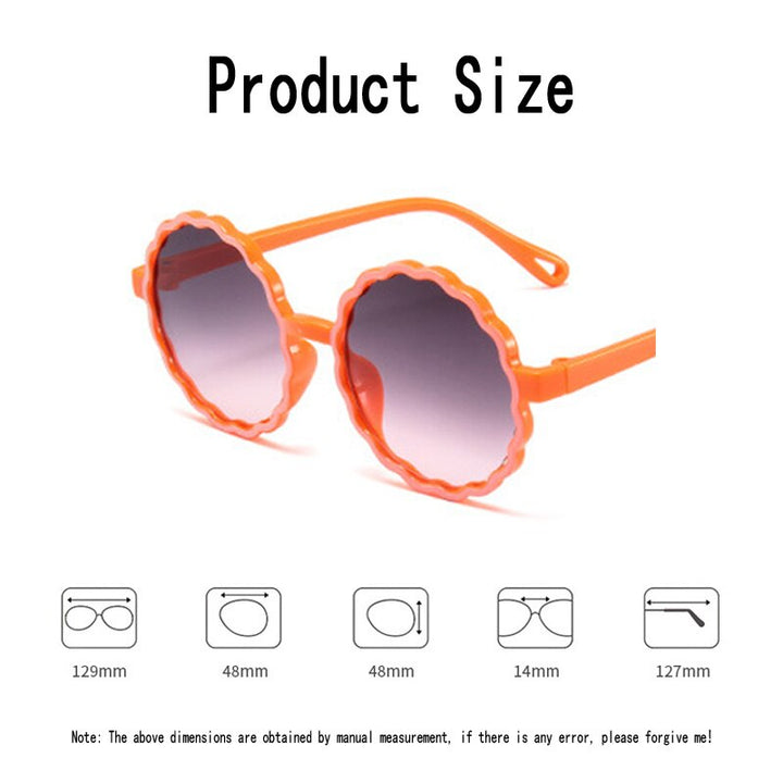 iboode Retro Round Frame Wave Children's Sunglasses