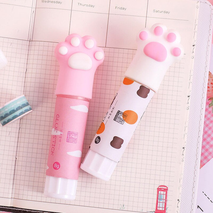 Kawaii Cat Claw Solid Glue Stick Strong Adhesive Pen Shape Glue Stick for Student - Pioneer Merchandise