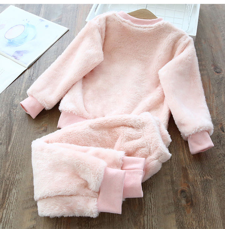 Children's Pajama Sets Bear Tops + Pants 2Pcs Kids Pajamas Winter Girl Clothing Sets