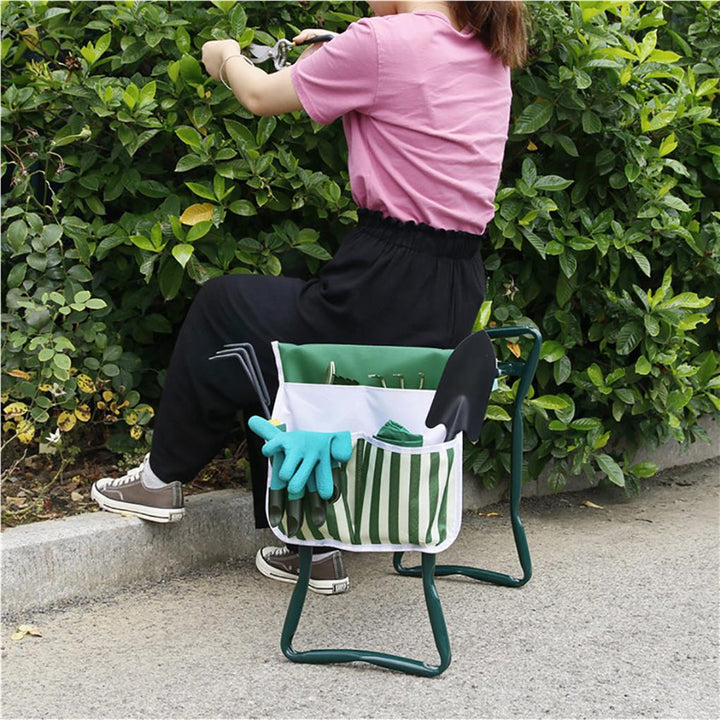 Garden Kneeler Seat Stool with Tool Bag Foldable Garden Kneeler - Pioneer Merchandise