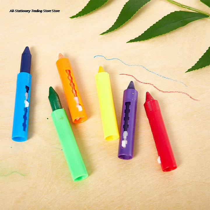 6Pcs Washable Crayon Kids Baby Bath Time Paints Drawing Pens Toy Writing utensils