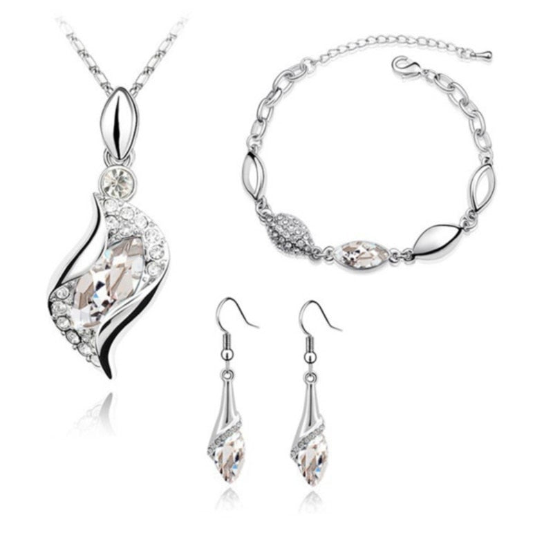 angel hawk Eyes Austrian Crystal Pendant Necklaces Earrings