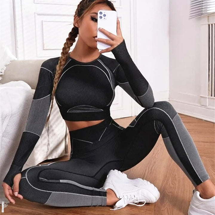 2023 1/2Pcs Women Seamless Yoga Set Gym Suits Fitness Sportswear