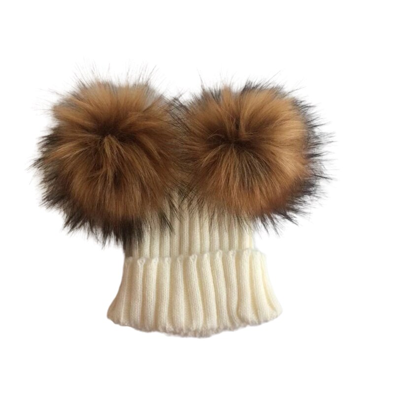 kids winter toddler baby kids faux fur hat cap beanie - Pioneer Merchandise